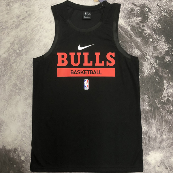 2023/24 Bulls Black Training Tank Top NBA Jerseys