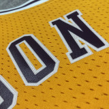 1984/85 Lakers JOHNSON #32 Retro Yellow NBA Jerseys热压