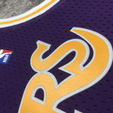 1984/85 Lakers JOHNSON #32 Retro Purple NBA Jerseys热压