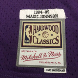 1984/85 Lakers JOHNSON #32 Retro Purple NBA Jerseys热压