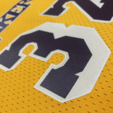 1984/85 Lakers JOHNSON #32 Retro Yellow NBA Jerseys热压