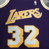 1984/85 Lakers JOHNSON #32 Retro Purple NBA Jerseys热压