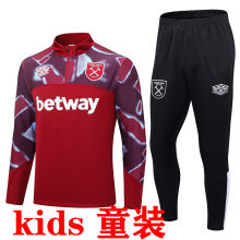 2023/24  West Ham Jujube Red Kids Sweater Tracksuit