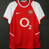 BERGKAMP #10 ARS Home Retro Jersey 2002/04  (Have Patch 带 2001-2002 金双臂章 FA Premier League Font 英超字体 ) ★★