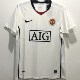 BERBATOV #9 M Utd White Retro Jersey 2008/09  (Have Patch 带 07/08 CHAMPIONS 金 英超双臂章 FA Premier League Font 英超字体 ) ★★