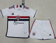 2023/24 Sao Paulo Home White Kids Soccer Jersey