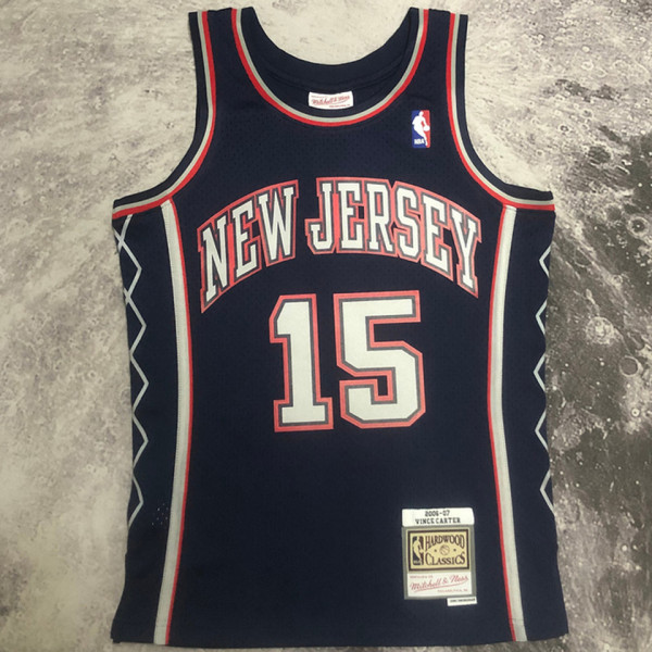 2006/07 Nets CARTER #15 Retro Dark Blue NBA Jerseys热压