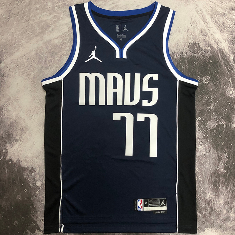 2023/24 Mavericks DOECIC #77 Sapphire Blue NBA Jerseys