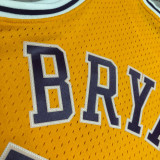 2007/08 Lakers BRYANT #24 Retro Yellow NBA Jerseys热压
