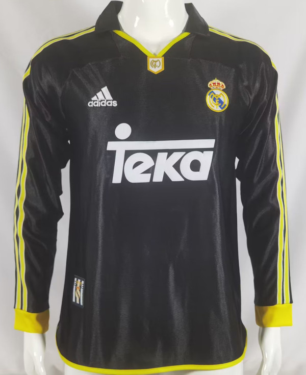 1999/01 RM Black Away Long Sleeve Retro Jersey