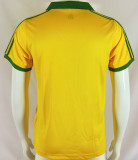 1977 Brazil Home Yellow Retro Soccer Jersey