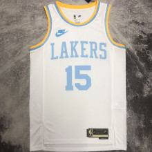 2023/24 Lakers REAVES #15 White Retro NBA Jerseys 热压