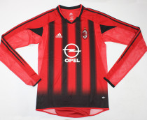 2004/05 AC Milan Home Long Sleeve Retro Jersey