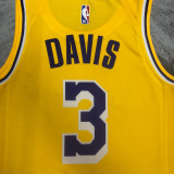 2023/24 Lakers DAVIS #3 Yellow NBA Jerseys 热压