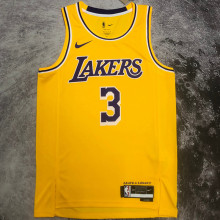 2023/24 Lakers DAVIS #3 Yellow NBA Jerseys 热压