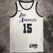 2023/24 Lakers REAVES #15 White City Edition NBA Jerseys 热压