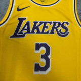 2023/24 Lakers DAVIS #3 Yellow NBA Jerseys 热压