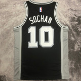 2023/24 Spurs SOCHAN #10 Black  NBA Jerseys
