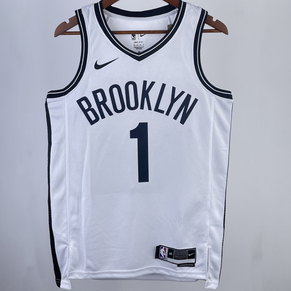 2023/24 Nets BRIDGES #1 White NBA Jerseys