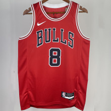 2023/24 Bulls LAVINE #8 Red NBA Jerseys