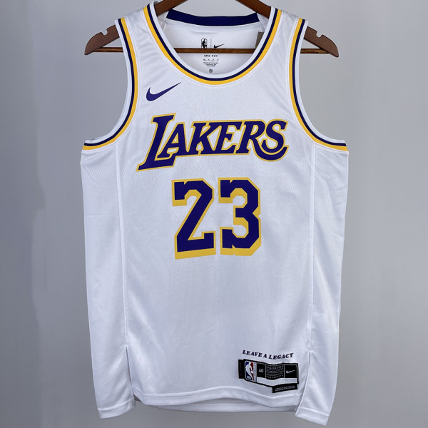2023/24 Lakers JAMES #23 White NBA Jerseys 热压