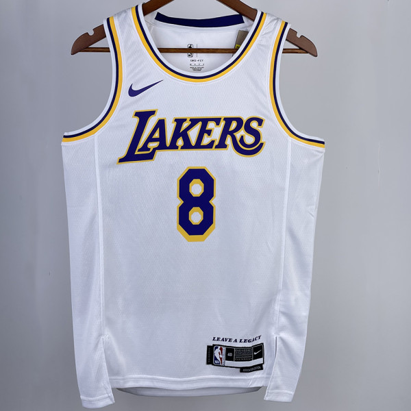 2023/24 Lakers BRYANT # 8 White NBA Jerseys 热压