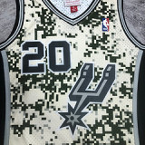 2013/14 Spurs GINOBILI #20 Camo Retro NBA Jerseys 热压