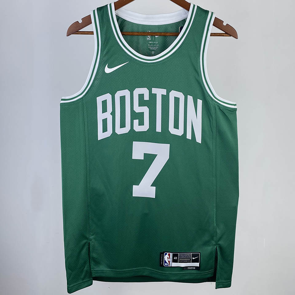 2023/24 Celtics BROWN #7 White Retro NBA Jerseys 热压