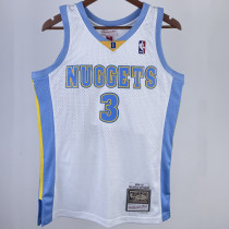 2003/04 Nuggets IVERSON #3 White Retro NBA Jerseys 热压