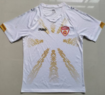 2023/24 North Macedonia Away White Fans Soccer Jersey
