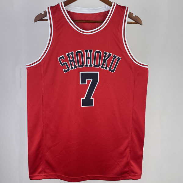 MIYAGI #7 SHOHOKU Red NBA Jersey