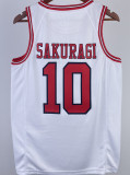 SAKURAGI #10 SHOHOKU White NBA Jersey
