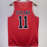 RUKAWA #11 SHOHOKU Red NBA Jersey