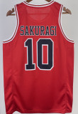 SAKURAGI #10 SHOHOKU Red NBA Jersey