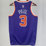 2023/24 Suns PAUL #3 Purple NBA Jerseys