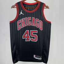 2023/24 Bulls JORDAN #45 Black NBA Jerseys 热压