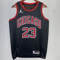 2023/24 Bulls JORDAN #23 Black NBA Jerseys 热压