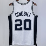 2002/03 Spurs GINOBILI #20 White Retro NBA Jerseys 热压