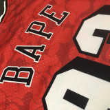 1993 Miami Heat BAPE×M&N #93 Red NBA Jerseys