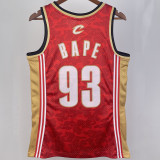 2003/04 Cleveland BAPE×M&N #93 Red NBA Jerseys