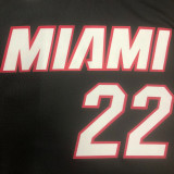 2023/24 Miami Heat BUTLER #22 Black NBA Jerseys 热压