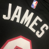 2023/24 Miami Heat JAMES #6 Black NBA Jerseys 热压