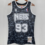 1993 Nets BAPE×M&N #93 Black NBA Jerseys