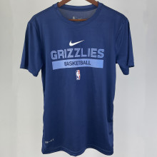 2023/24 Grizzlies Dark Blue Training  Short sleeve  NBA Jersey