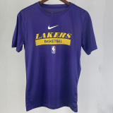 2023/24 Lakers Purple Training  Short sleeve  NBA Jersey