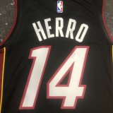 2023/24 Miami Heat HERRO #14 Black NBA Jerseys 热压
