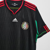2010 Mexico Away Black Retro Soccer Jersey