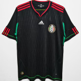 2010 Mexico Away Black Retro Soccer Jersey