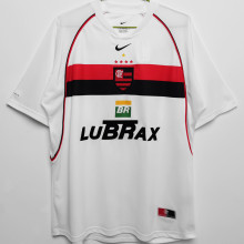 2002 Flamengo Away White Retro Soccer Jersey