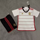 2023/24 Flamengo Away White Kids Soccer Jersey